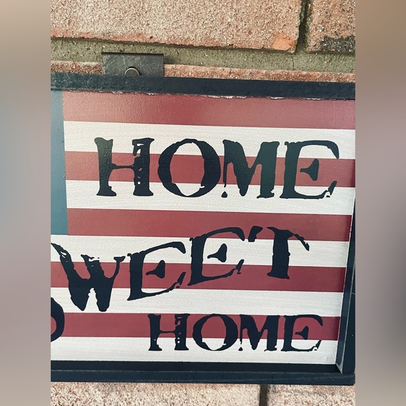 *Home Sweet Home Primitive Flag Sign - Picture 6 of 12
